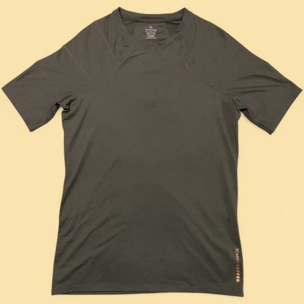 Tommie Copper Shirt Mens Large Gray Shoulder Support Compression Copper Znergy